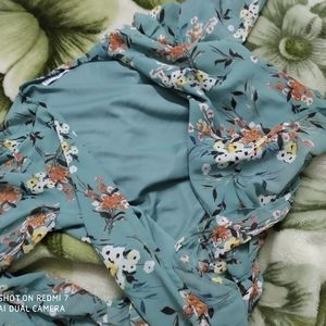 Floral print wrap top